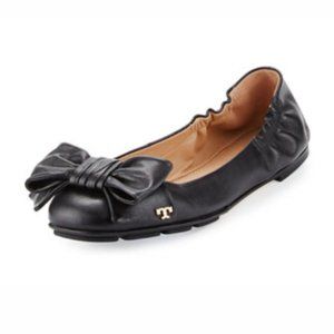 Tory Burch Black Flats with Bow